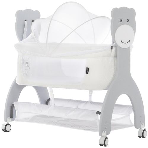 Dream On Me Cub Portable Bassinet, Rocking Cradle, Best for small living space, Compact Portable Bassinet in White