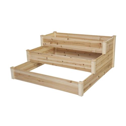 Better Homes and Gardens 3 Tier Cedar Raised Garden Bed, Natural