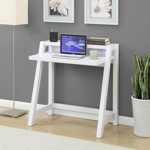 Convenience Concepts Newport Lilly 2 Tier Desk, White