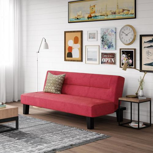 DHP Kebo Futon with Microfiber Cover, Red
