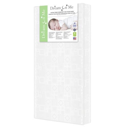Dream On Me, Clover 5 Foam Crib and Toddler Bed Standard Mattress, White