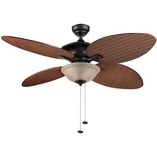52 Honeywell Sunset Key Bronze 4-Blade Tropical Ceiling Fan W/ Reversible Airflow