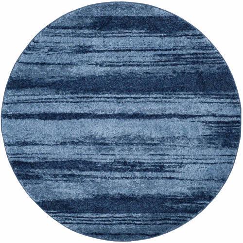 Contemporary Rug - Retro Polypropylene -Light Blue/Blue-Color:Light Blue/Blue,Design:Contemporary,Shape:Rectangle,Size:8'L*5' W