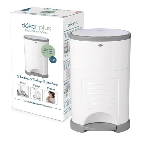 Dekor Plus Hands-Free Diaper Pail | White