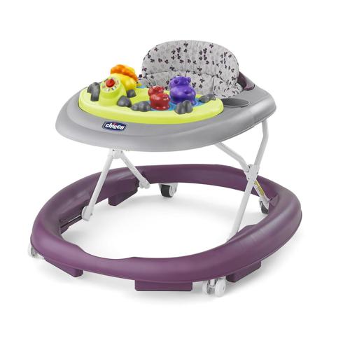 Chicco Walky Talky Activity Baby Walker with Multi-Lingual Play Tray - Flora (Purple/Grey)