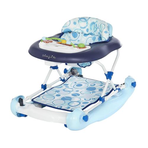 Dream On Me Go-Getter 3-in-1 Activity Baby Walker, Rocker, And Walk-Behind, Blue