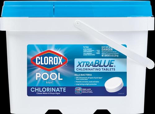 Clorox Pool&Spa XtraBlue 3-inch Chlorinating Tablets, for Swimming Pool Use, 5lb