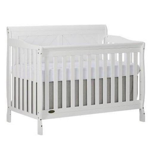 Dream On Me Ashton Full Panel Convertible 5 in 1 Crib, White