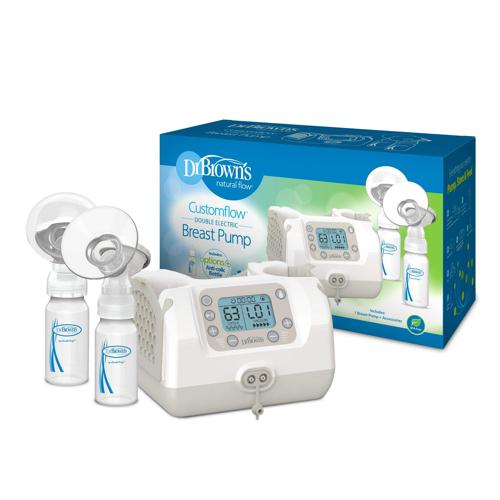 Dr. Brown's Customflow Double Electric Quiet Breast Pump with SoftShape Silicone Shields