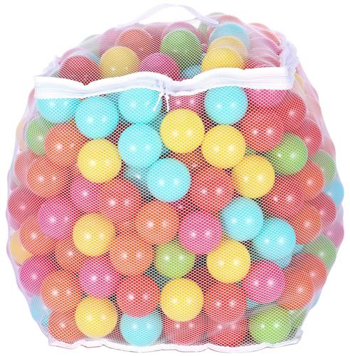 BalanceFrom Phthalate Free BPA Free Non-Toxic Crush Proof Play balls Pit Balls- 6 Bright Colors in Reusable and Durable Storage Mesh Bag with Zipper