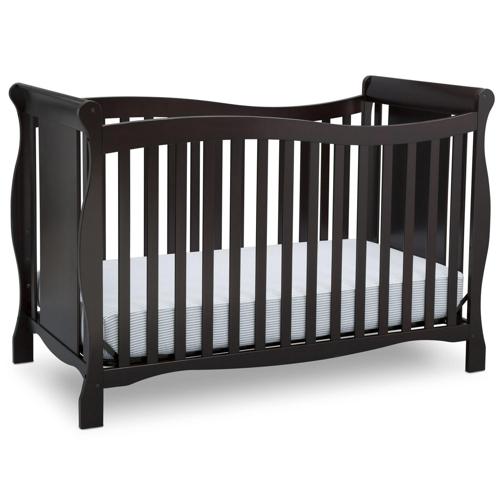 Delta Children Brookside 4-in-1 Convertible Crib, Dark Chocolate