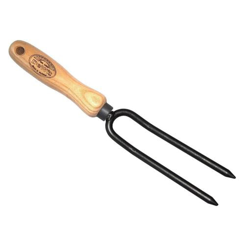 DeWit Short Handle Two Prong Weeding Fork