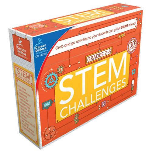 Carson Dellosa a STEM Challenges Learning Cards for Grades 2a 5, 30 Activity Cards, Ages 7a 11 with Resource Guide