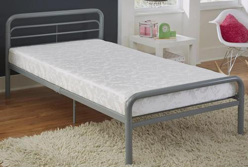 DHP Value 6 Inch Polyester Filled Bunk Bed Mattress with Jacquard Cover, Twin, White