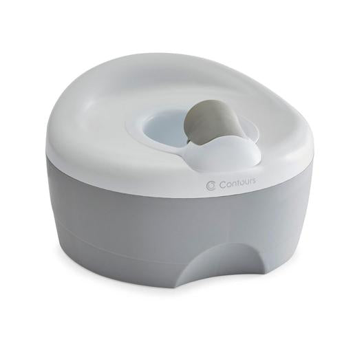 Contours Bravo 3-Stage Potty Training Toilet, Potty Seat, Toilet Trainer, Step Stool, Unisex, Gray