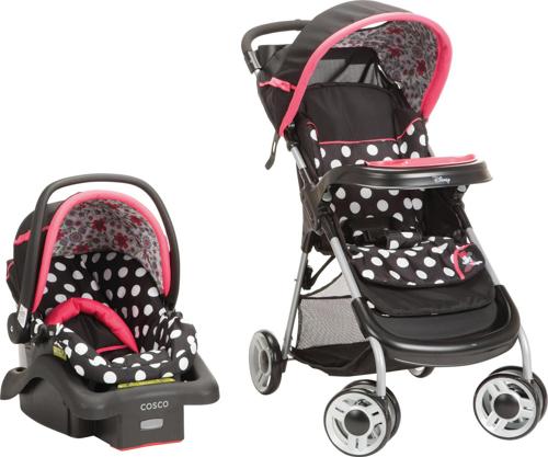 Disney Baby Lift and Stroll Plus Travel System, Minnie Coral Flowers