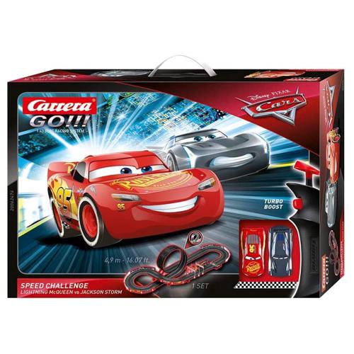 Carrera 20062476 Disney Pixar Cars Speed Challenge Electric Racing 1:43 Scale Slot Car Set, 5 Pieces