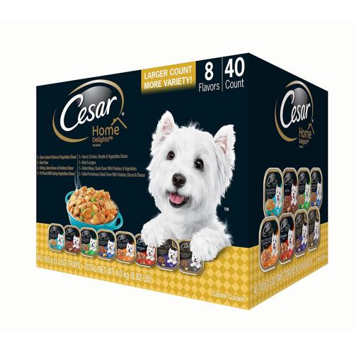 Cesar Home Delights Wet Dog Food, Variety Pack, 3.5 Oz, 40 Ct