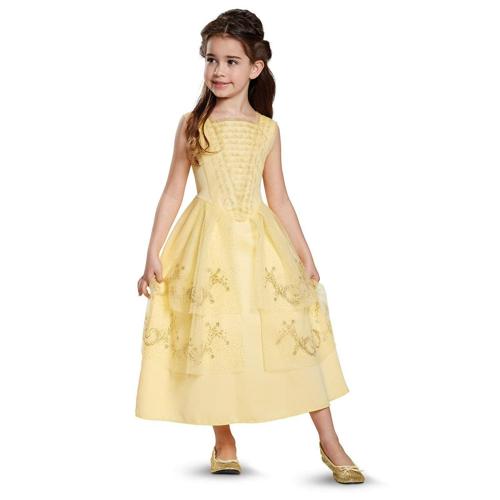 Disney Princess Belle Beauty and the Beast Ball Gown Classic Halloween Fancy-Dress Costume for Child, Little Girls 4