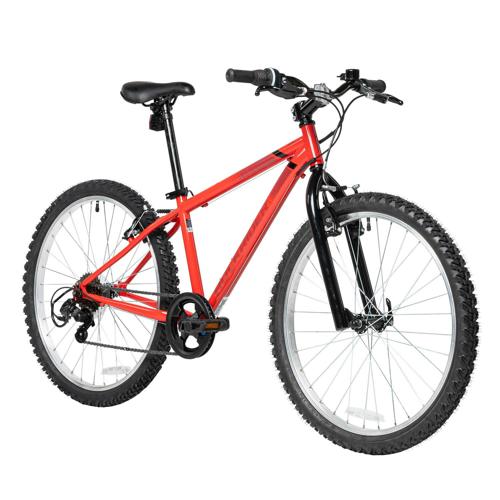 Decathlon Rockrider ST100, Aluminum Kids Mountain Bike, 24 , 4'5 to 4'11 , Unisex, Red