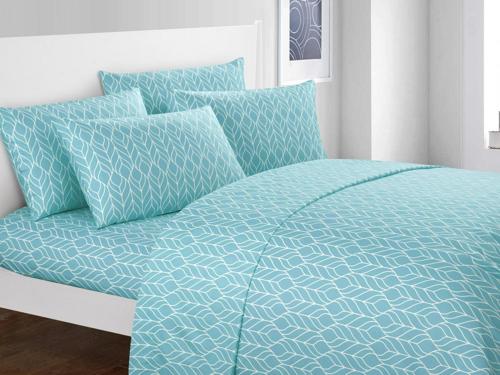 Chic Home Tuliptree 6-Piece Geometric Sheet Set, Queen, Blue