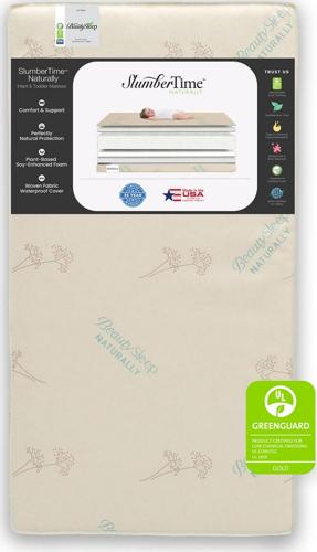 BeautySleep SlumberTime Naturally 5.5 Dual Sided Crib and Toddler Mattress - Soy Foam Core
