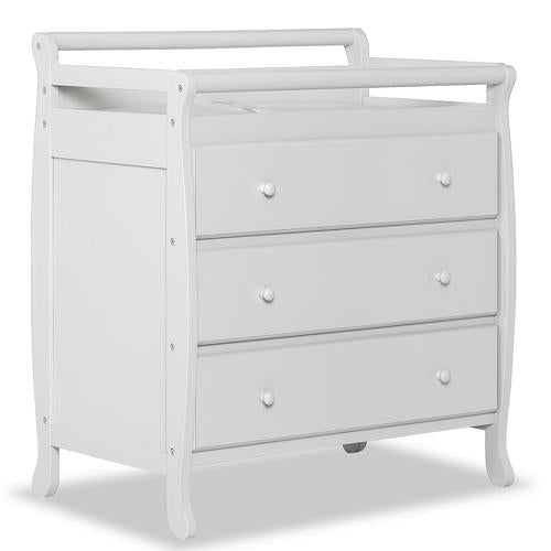 Dream On Me Liberty 3-Drawer Changing Table with Pad, Mystic Grey