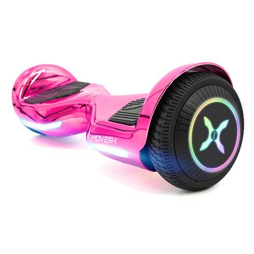 Hover-1 Allstar Hoverboard, Pink, 6.5 In. LED Wheels, LED Sensor Lights; Lithium-Ion 14 Cell Battery; Ideal for Boys and Girls 8+ and Less Than 220 Lbs., UL Certified Electric Hoverboard