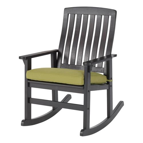 Better Homes and Gardens Delahey Cushioned Outdoor Wood Rocking Chair