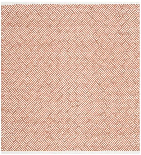 Boston Grey Large Rectangle Rug-Color:Orange,Shape:Square,Size:4'*4'