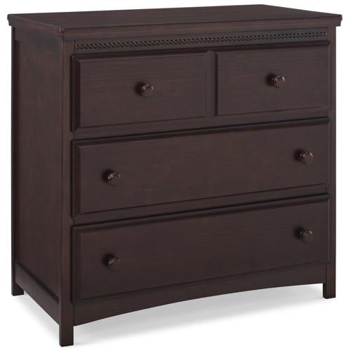 Delta Children Waverly 3 Drawer Dresser with Changing Top, Walnut Espresso