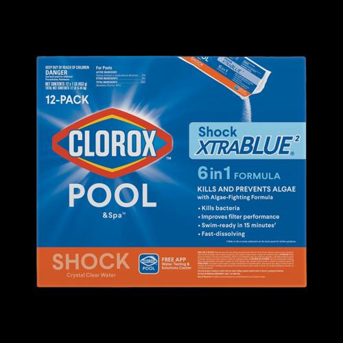 Clorox Pool&Spa Shock XtraBlue2 for Swimming Pools, 12pk