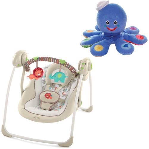 Comfort and Harmony Portable Swing - Cozy Kingdom with BONUS Octoplush Toy