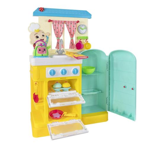 CoComelon 3' Little Kitchen Playset With Lights and Sounds, 19 Pieces