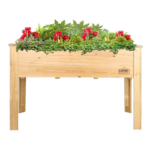 Expert Gardener 48*12*32 Beige Wood and Iron Raised Garden Kit