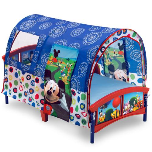 Delta Children Disney Mickey Mouse Plastic Toddler Canopy Bed, Blue