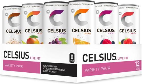 CELSIUS Essential Energy Drink, 12 Fl Oz, Official Variety Pack (Pack of 12)