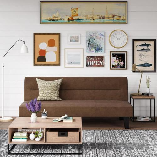 DHP Kebo Futon with Microfiber Cover, Brown