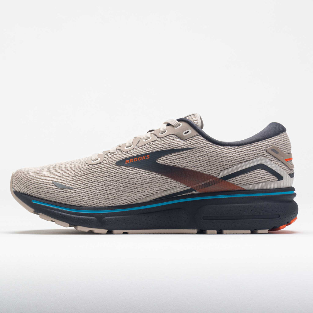 Brooks Ghost 15 Men's  White Sand/Red Orange/Blue
